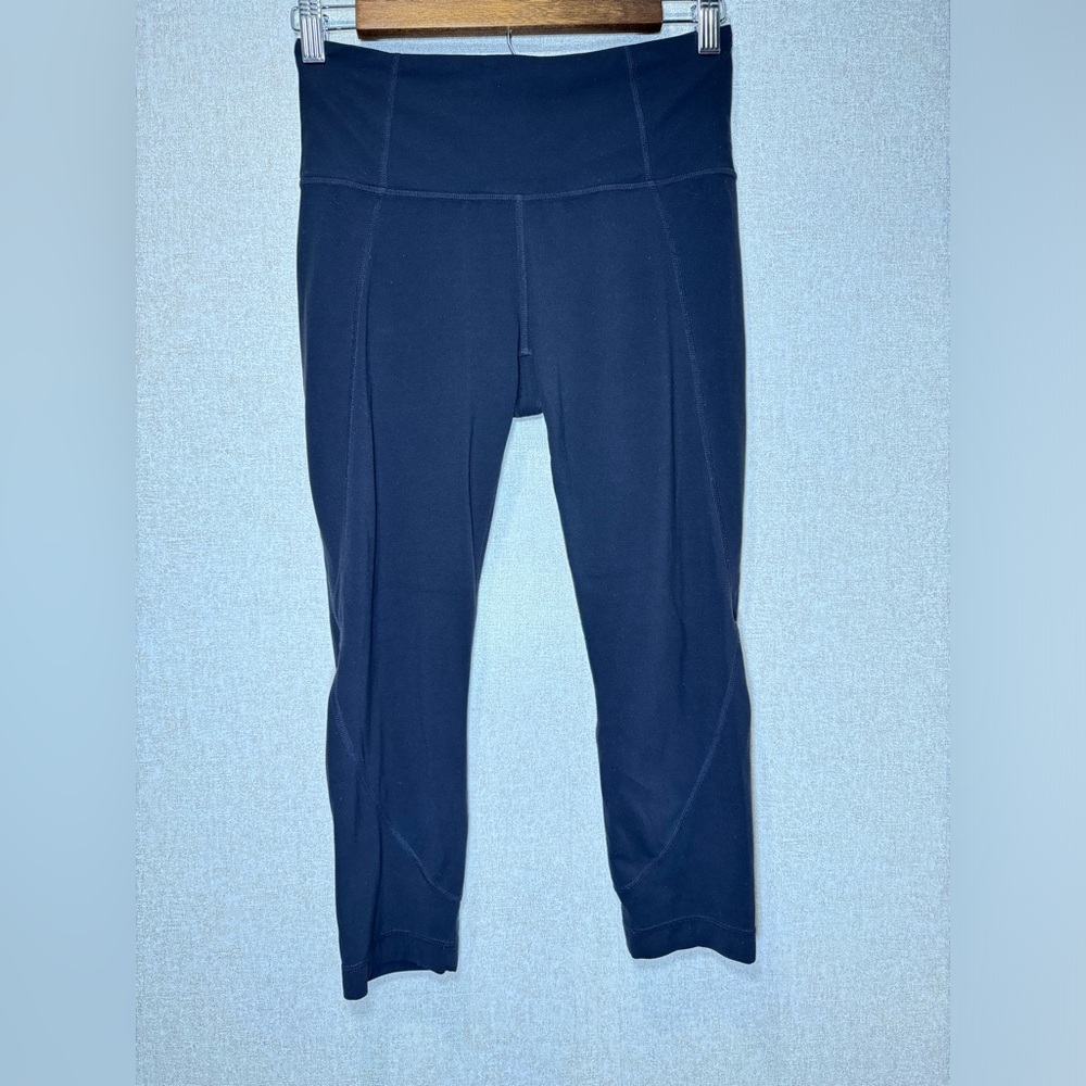 Athleta Black Cropped Leggings Running Workout Athleisure Size Small